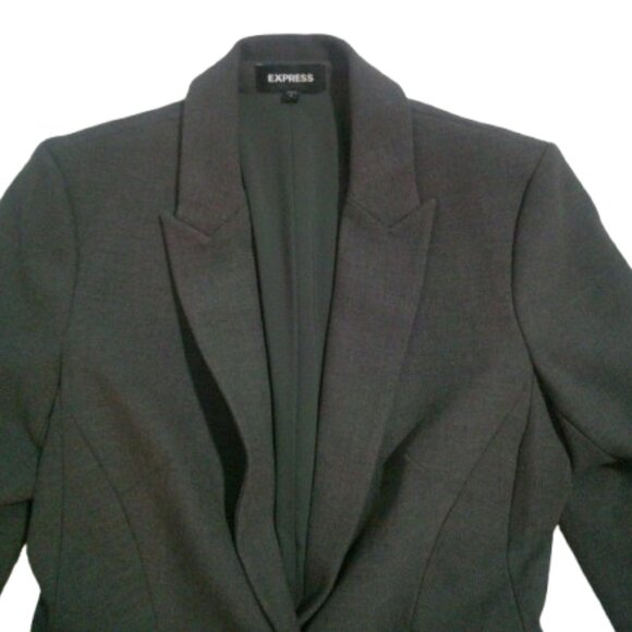 Bundle 5/$35 Express Design Studio Women’s Gray Blazer Jacket Size 8 - Picture 9 of 10
